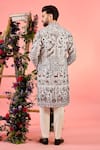 Shop_Kasbah_White Silk Embroidery Chikankari Kurta _at_Aza_Fashions
