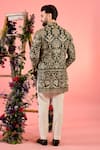 Shop_Kasbah_Green Georgette Zari Designer Work Kurta _at_Aza_Fashions