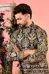 Buy_Kasbah_Green Georgette Zari Designer Work Kurta _Online_at_Aza_Fashions
