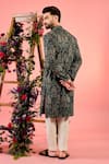 Shop_Kasbah_Black Silk Embroidery Chikankari Kurta _at_Aza_Fashions