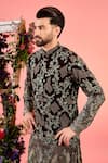 Kasbah_Wine Georgette Embroidery Chikankari Kurta _Online_at_Aza_Fashions