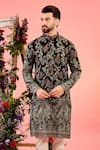 Buy_Kasbah_Wine Georgette Embroidery Chikankari Kurta _Online_at_Aza_Fashions
