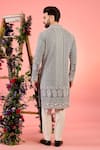 Shop_Kasbah_Black Georgette Embroidery Chikankari Kurta _at_Aza_Fashions