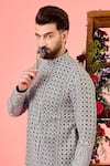 Buy_Kasbah_Black Georgette Embroidery Chikankari Kurta _Online_at_Aza_Fashions