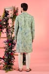 Shop_Kasbah_Green Silk Embroidery Mint Kurta _at_Aza_Fashions