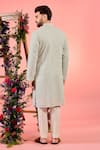 Shop_Kasbah_Blue Georgette Sequins Chikankari Kurta _at_Aza_Fashions