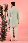 Shop_Kasbah_Blue Georgette Embroidery Chikankari Floral Kurta _at_Aza_Fashions