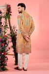 Shop_Kasbah_Mustard Georgette Embroidery Multicolor Chikankari Kurta _at_Aza_Fashions