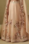 Shop_Kesar Studio_Pink Silk, Organza Embroidery Round Neck Malang Lehenga Set _Online_at_Aza_Fashions