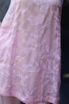 Nazar By Indu_Blush Cotton Embroidery Round Neck Pink Tunic And Pant Set _at_Aza_Fashions