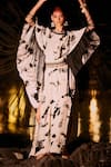Buy_Surily G_Black Crepe Round Neck And White Butterfly Jumpsuit _Online_at_Aza_Fashions