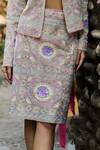 Surily G_Multi Color Net Beads Embroidered Skirt _Online_at_Aza_Fashions