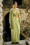 Buy_Surily G_Green Cutwork Cape _at_Aza_Fashions