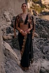 Buy_Surily G_Black Beads And Coral Broad Belt _at_Aza_Fashions