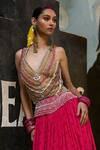 Buy_Surily G_Net Beads Jewelled Multicolor Embroidery Blouse _at_Aza_Fashions