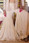 Shop_Surily G_Ivory Silk Zardosi Embroidered Sharara _at_Aza_Fashions