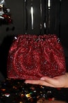 Shop_Be Chic_Red Chic Crystal Potli Bag _Online_at_Aza_Fashions
