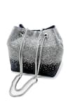 Buy_Be Chic_Black Rhinestones Designer Glittering Potli Bag _at_Aza_Fashions