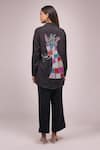 Shop_Samyukta Singhania_Black Crepe Sequins Collared Shirt And Pant Set _at_Aza_Fashions