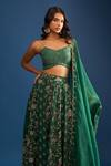 Buy Samyukta Singhania Green Cotton, Silk Sequins, Zari Sweetheart Neck Heavy Work Lehenga Set Online at Aza Fashions Buy_Samyukta Singhania_Green Cotton, Silk Sequins, Zari Sweetheart Neck Heavy Work Lehenga Set _Online_at_Aza_Fashions