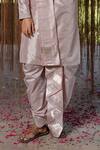Buy_Hilo Design_Beige Embroidery Sandstone Kanjivaram Set _Online_at_Aza_Fashions