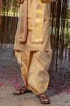 Hilo Design_Gold Embroidery Kanjivaram Pattu Set _Online_at_Aza_Fashions