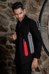Shop_Hilo Design_Black Suede Embroidery Statement Co-ord Set _at_Aza_Fashions