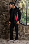 Buy_Hilo Design_Black Suede Embroidery Statement Co-ord Set _at_Aza_Fashions