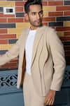 Shop_Hilo Design_Beige Saville Curve Blazer Set _Online_at_Aza_Fashions