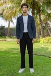 Buy_Hilo Design_Blue Dual-tone Smart Utility Co-ord Set _at_Aza_Fashions