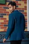 Buy_Hilo Design_Teal Blue Smart-casual Blazer Co-ord Set _Online_at_Aza_Fashions