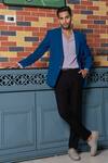 Buy_Hilo Design_Teal Blue Smart-casual Blazer Co-ord Set _at_Aza_Fashions