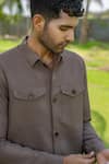 Hilo Design_Brown Azure Shacket _Online_at_Aza_Fashions
