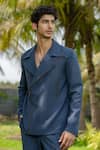 Hilo Design_Blue Nebula Verge Denim Shacket _Online_at_Aza_Fashions