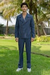 Buy_Hilo Design_Blue Nebula Verge Denim Shacket _at_Aza_Fashions