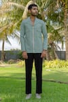 Shop_Hilo Design_Olive Green Sandrift Shacket _at_Aza_Fashions