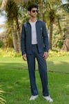 Buy_Hilo Design_Gray Gridon Dark Greish Shacket _at_Aza_Fashions