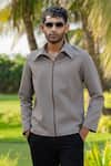 Shop_Hilo Design_Brown Cavalier Light Shacket _at_Aza_Fashions