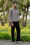 Buy_Hilo Design_Brown Cavalier Light Shacket _at_Aza_Fashions