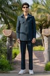 Buy_Hilo Design_Green Strukt Deep Teal Shacket _at_Aza_Fashions