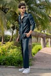 Shop_Hilo Design_Green Strukt Deep Teal Shacket _at_Aza_Fashions