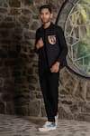 Shop_Hilo Design_Black Embroidery Stirrup Shacket _at_Aza_Fashions
