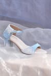 Around Always_Blue Beads Oyster Designer Sandals _Online_at_Aza_Fashions