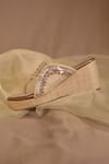 Around Always_Gold Studs, Sequins Designer Noa Kolhapuri Wedges _Online_at_Aza_Fashions