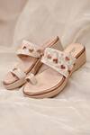 Shop_Around Always_Gold Saachi Kolhapuri Wedges _at_Aza_Fashions