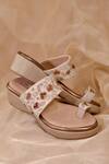 Around Always_Gold Saachi Kolhapuri Wedges _Online_at_Aza_Fashions
