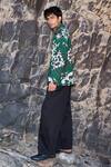 Buy_Dash And Dot_Green Tencel Motif Shirt _Online_at_Aza_Fashions