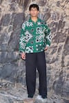 Buy_Dash And Dot_Green Tencel Motif Shirt 
