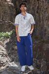 Buy_Dash And Dot_Beige Cotton Reversible Madras Check Polo _at_Aza_Fashions