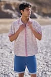 Buy_Dash And Dot_Blue Cotton Indigo Denim Knit Shorts _Online_at_Aza_Fashions